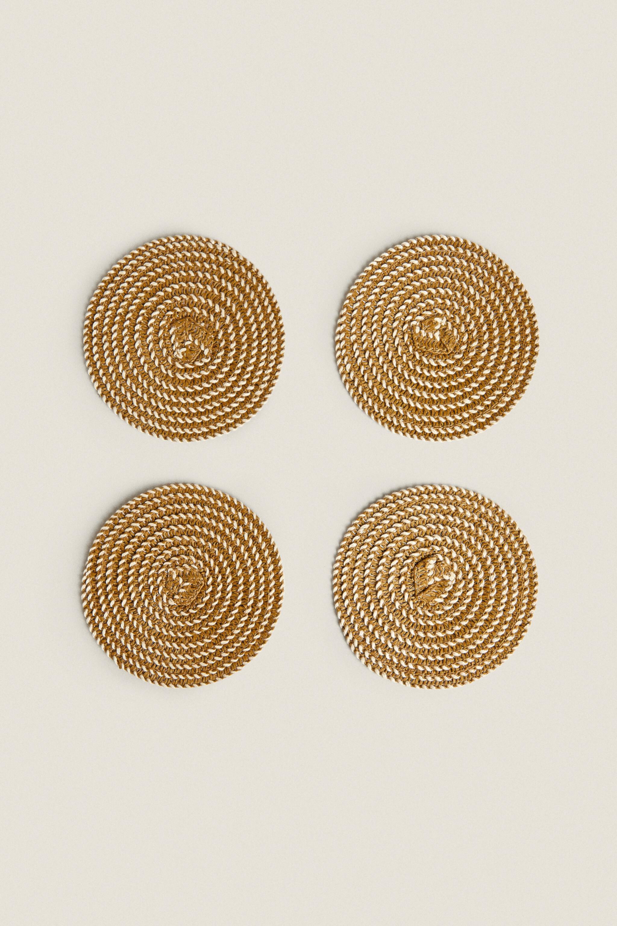 ROUND PAPER COASTER (PACK OF 4) Zara Home