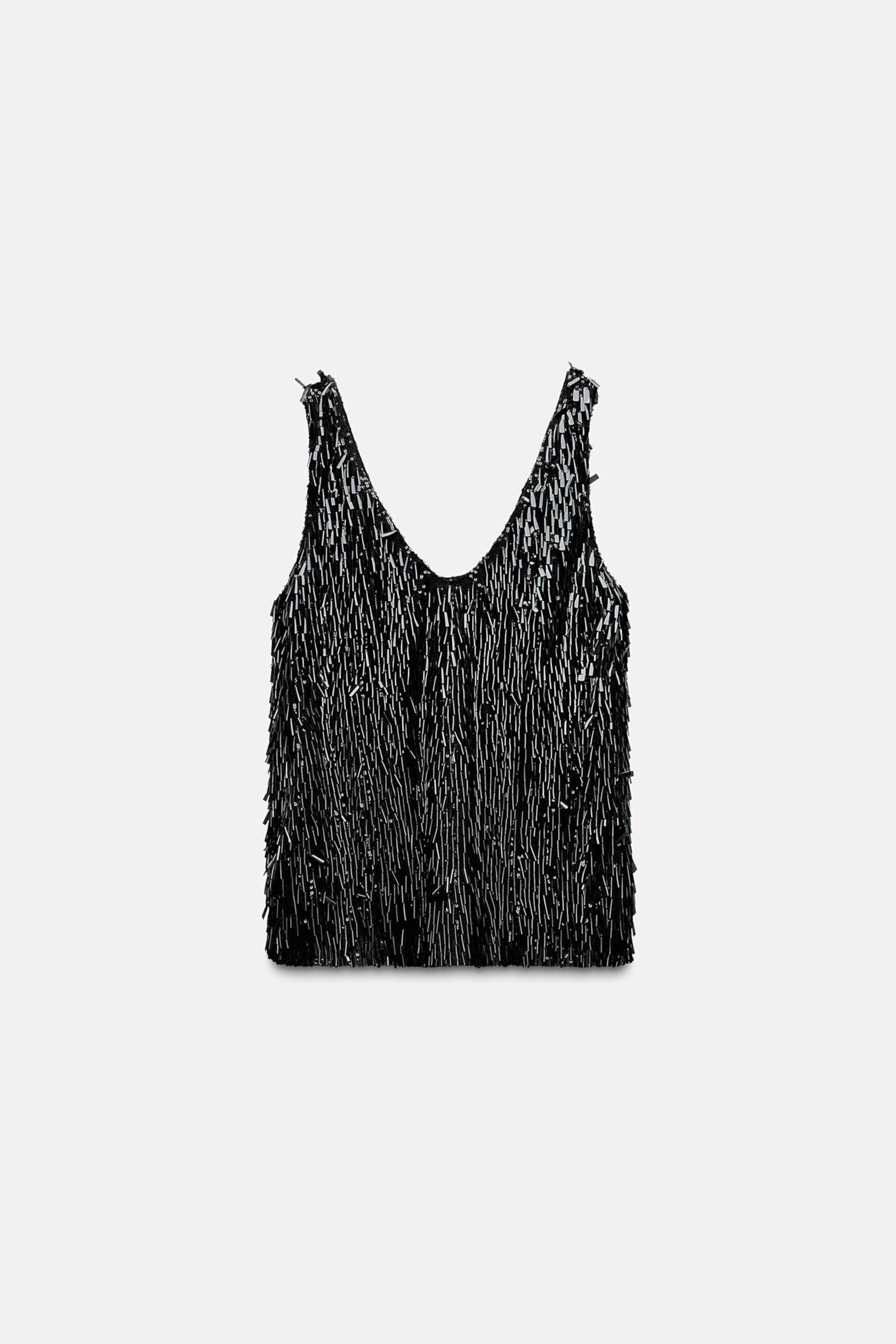 Женская Майка Zara SEQUIN STRAPPY TOP ZARA