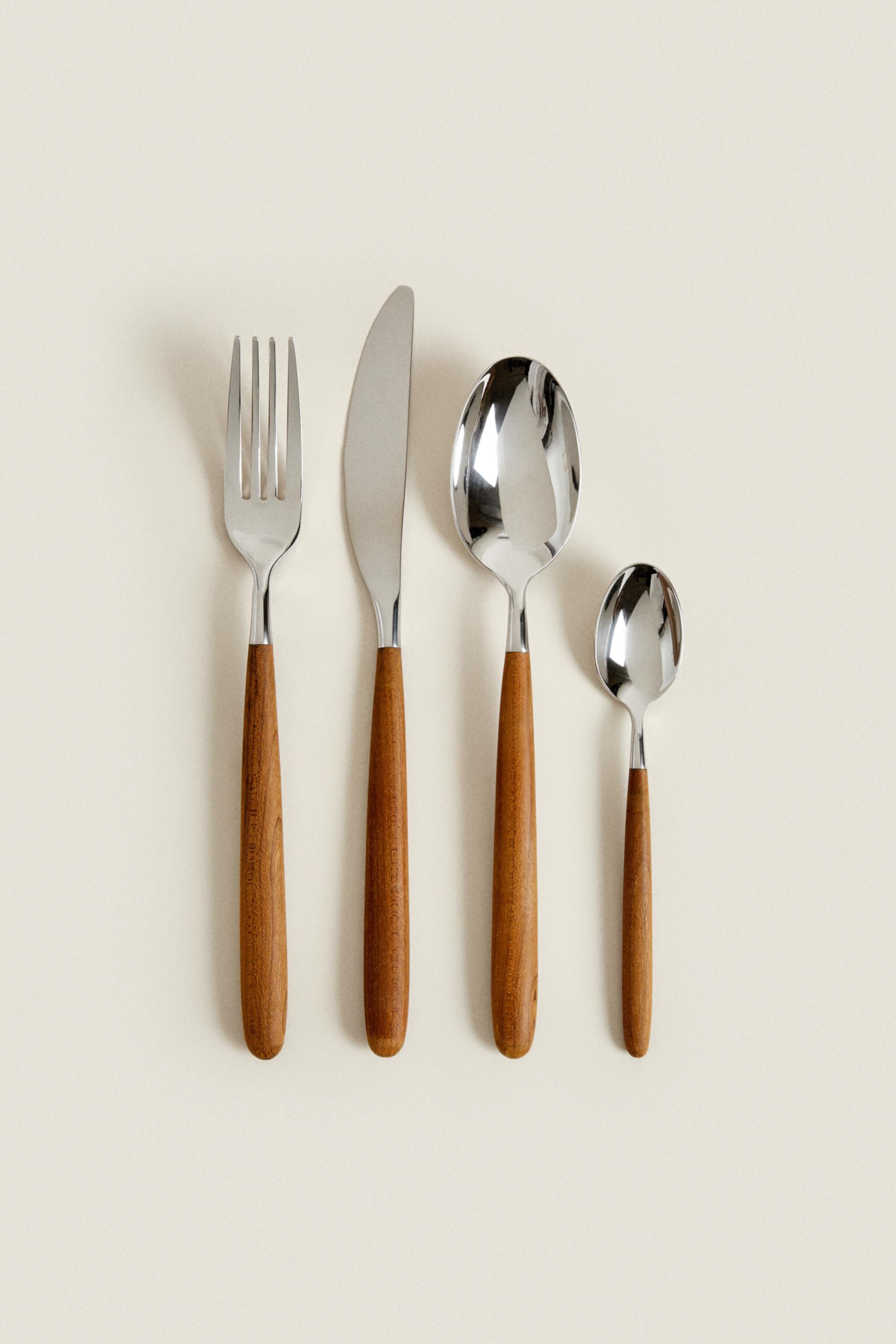 4-PIECE MAPLE FLATWARE SET Zara Home