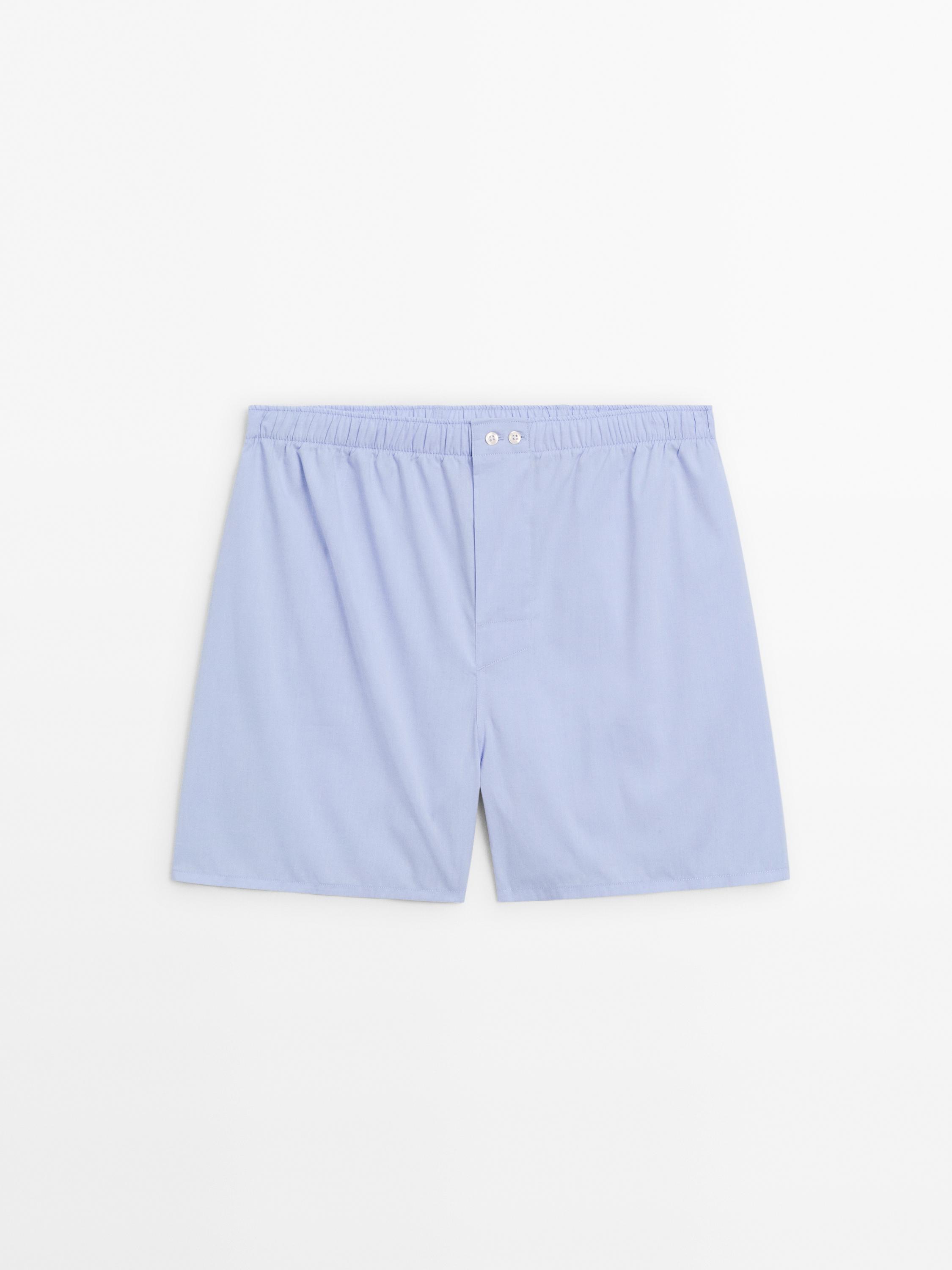 Sky blue poplin boxers Massimo Dutti