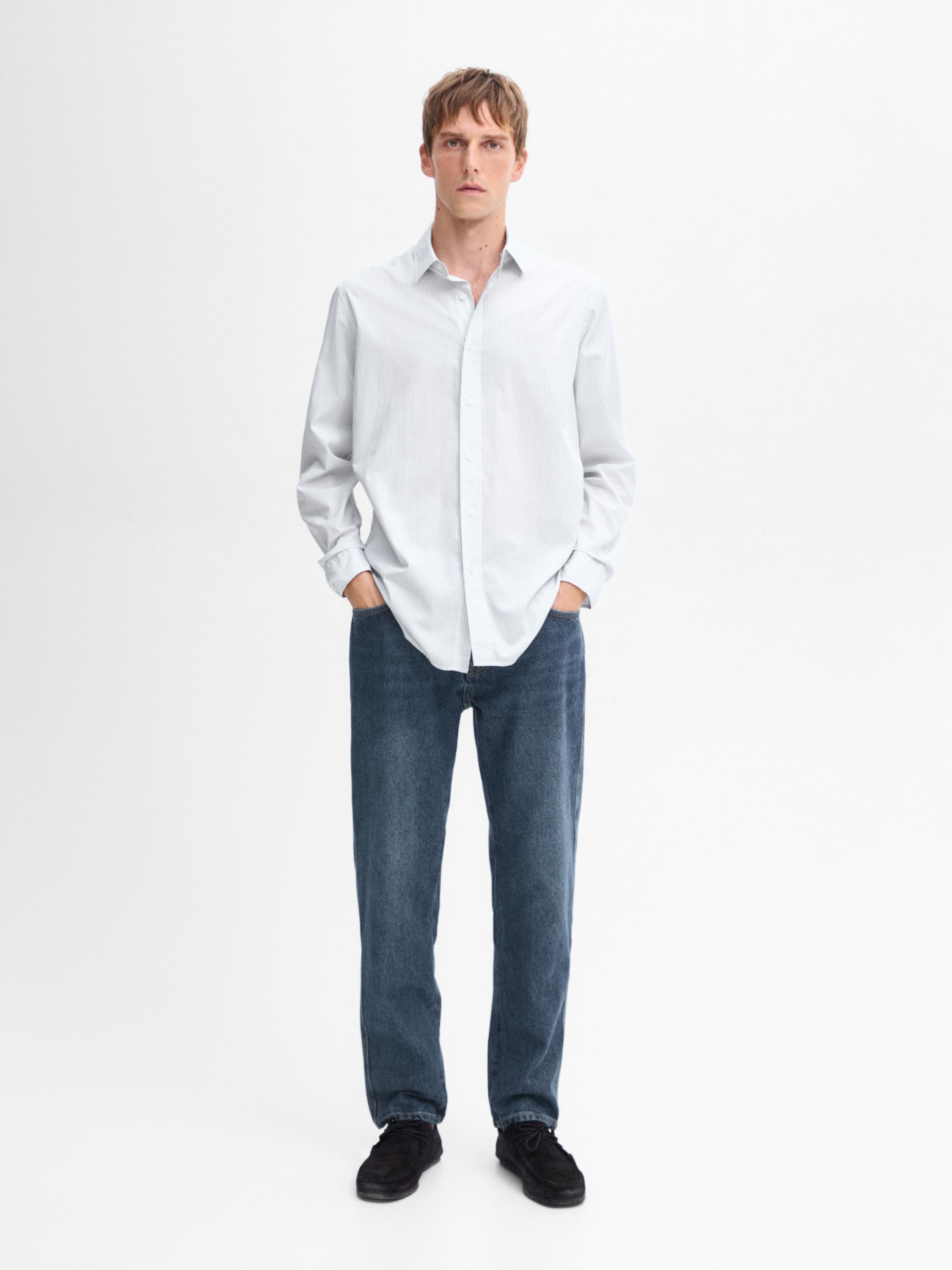 Regular fit striped cotton shirt Massimo Dutti