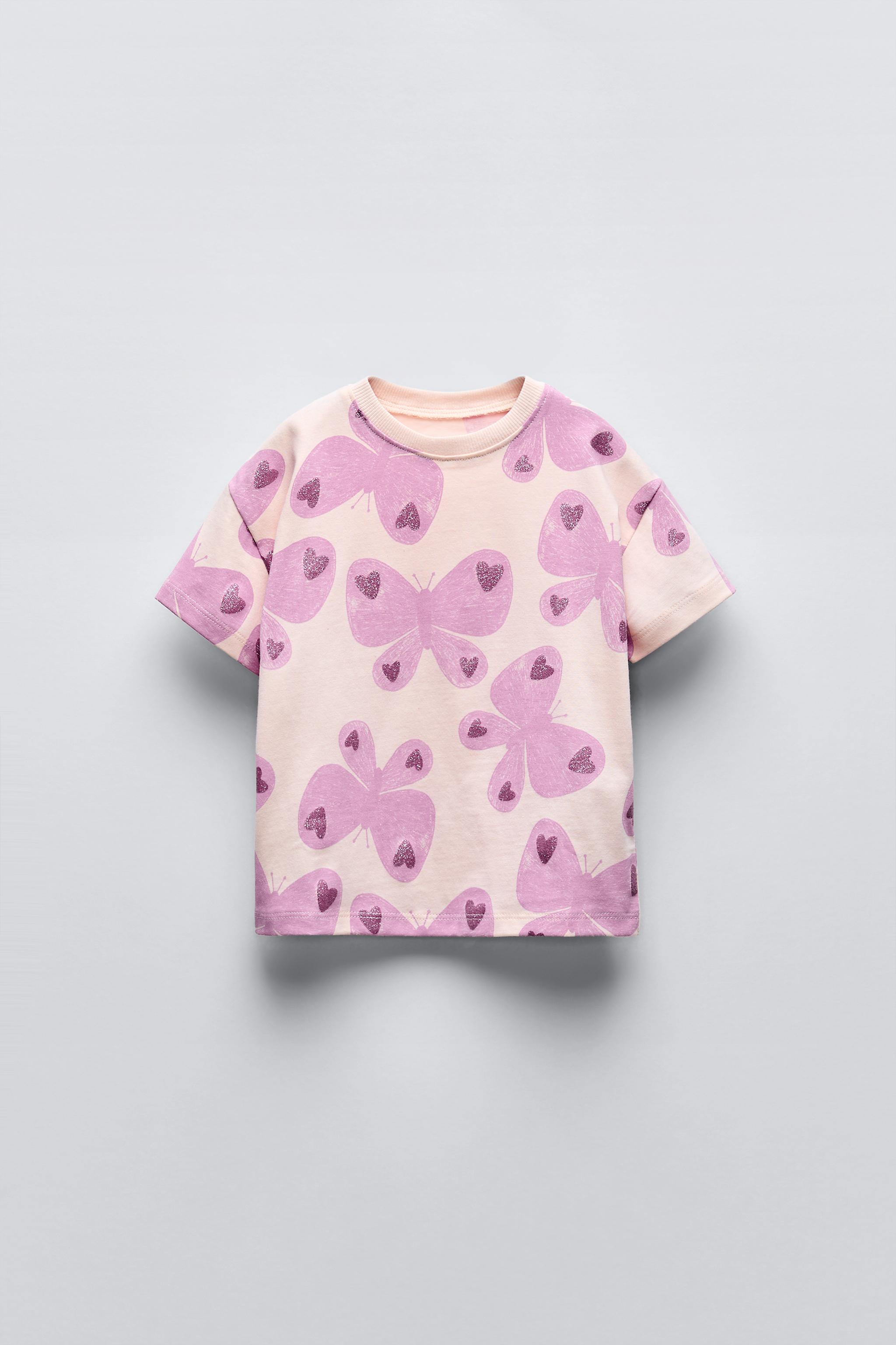  Футболка ZARA SPARKLY PRINTED T-SHIRT ZARA