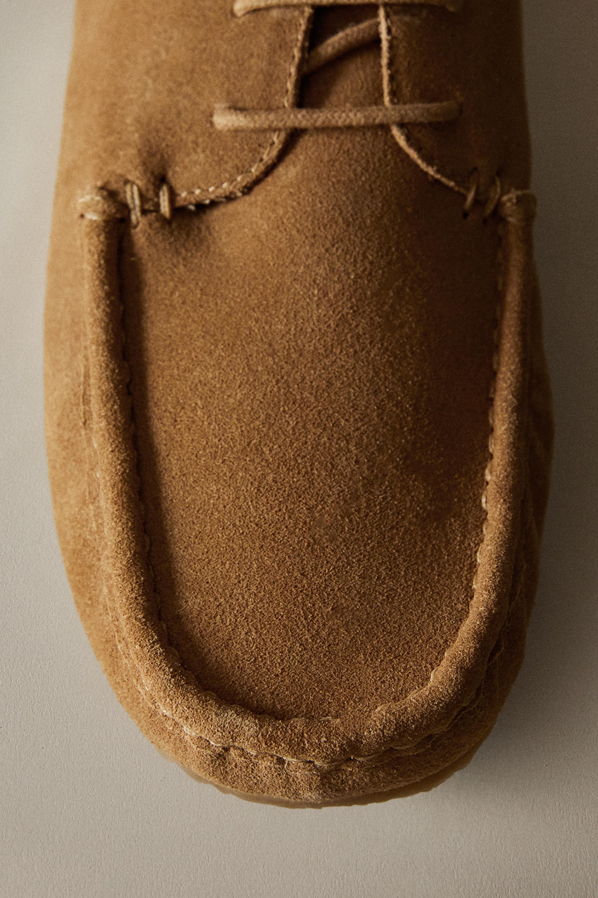  Мокасины Zara Home SPLIT SUEDE MOCCASINS Zara Home