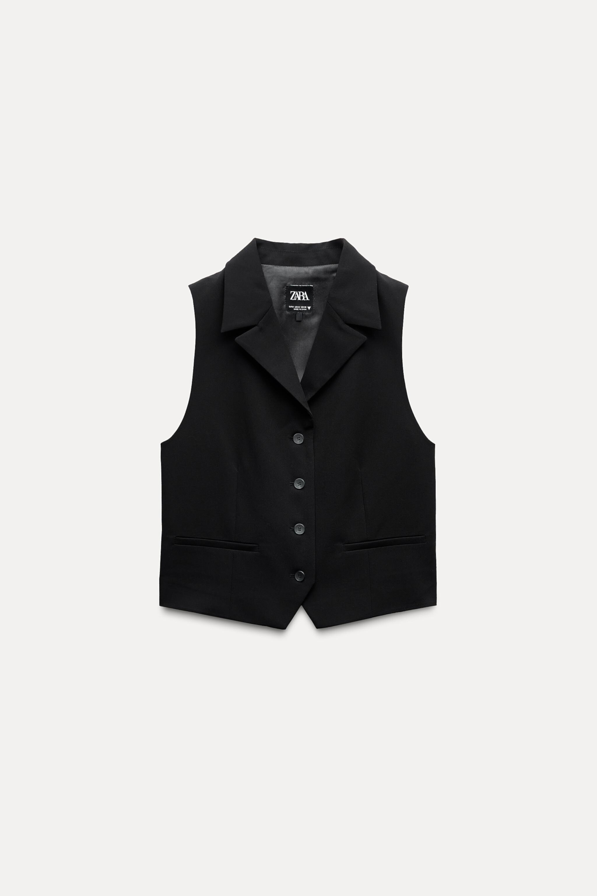 Женский Жилет ZARA STRAIGHT SHIRT STYLE VEST ZARA