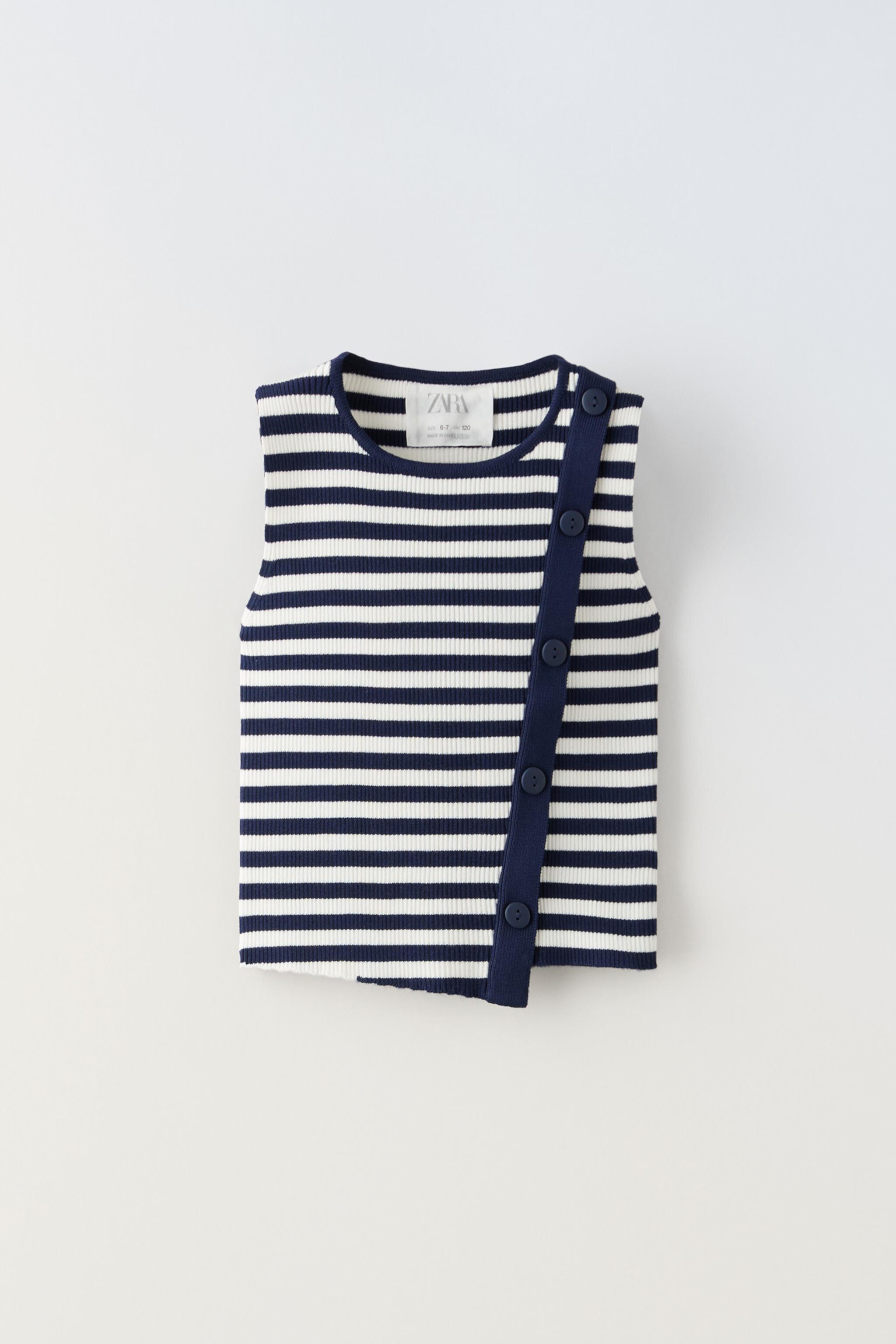  Майка ZARA STRIPED BUTTON-UP TOP ZARA