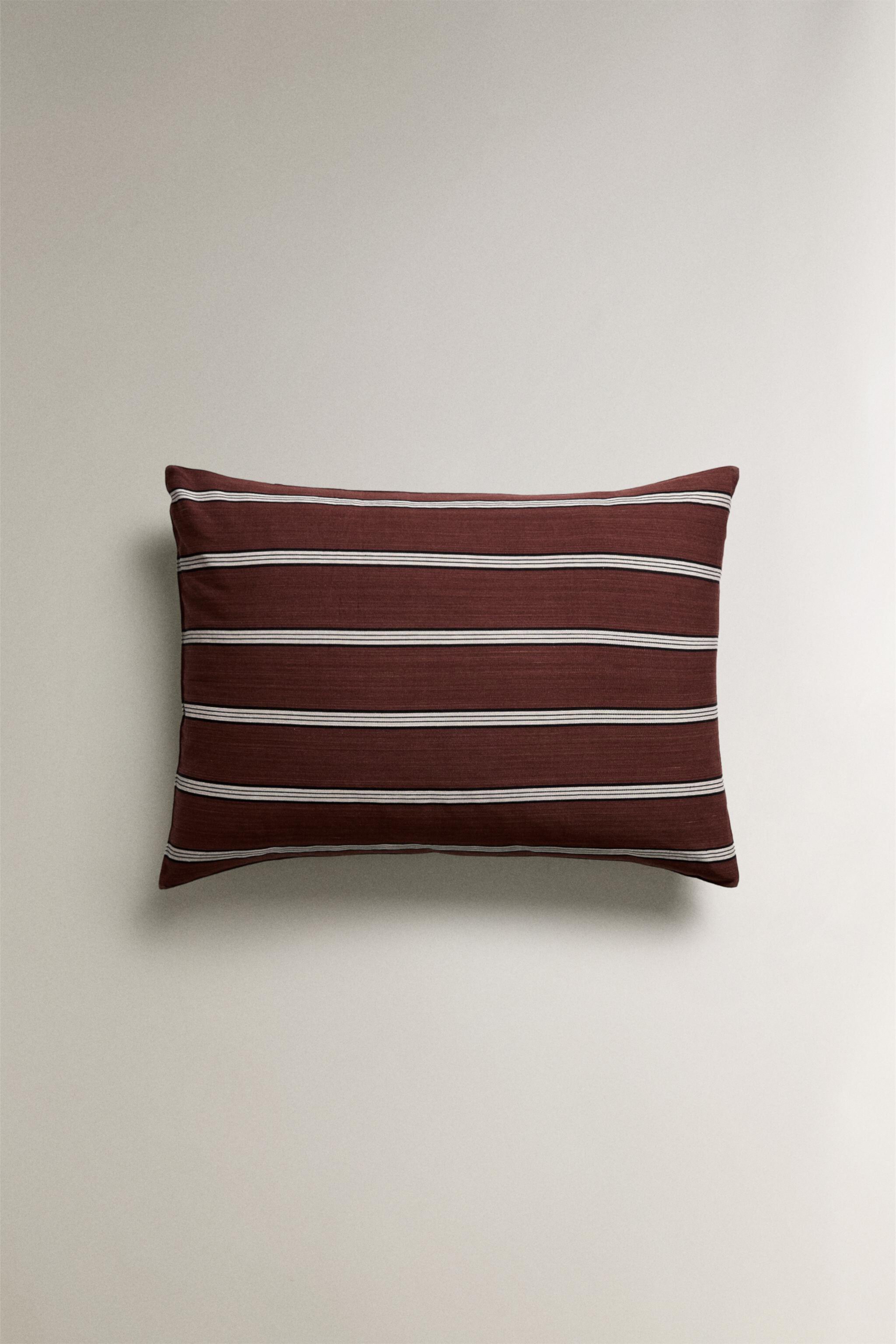 STRIPED COTTON THROW PILLOW COVER X TENSIRA Zara Home