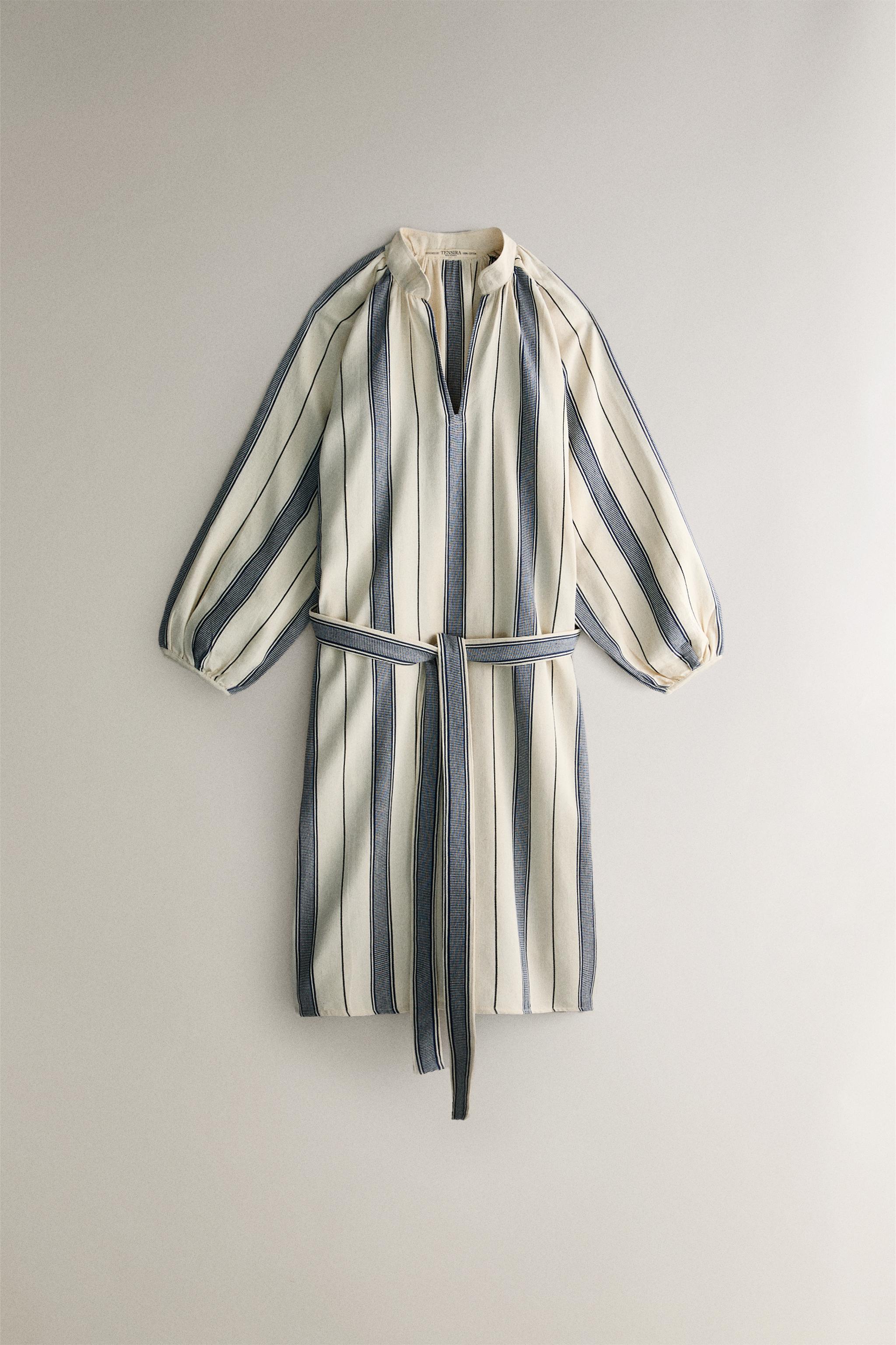 Женская Халат Zarahome STRIPED COTTON TUNIC Zara Home