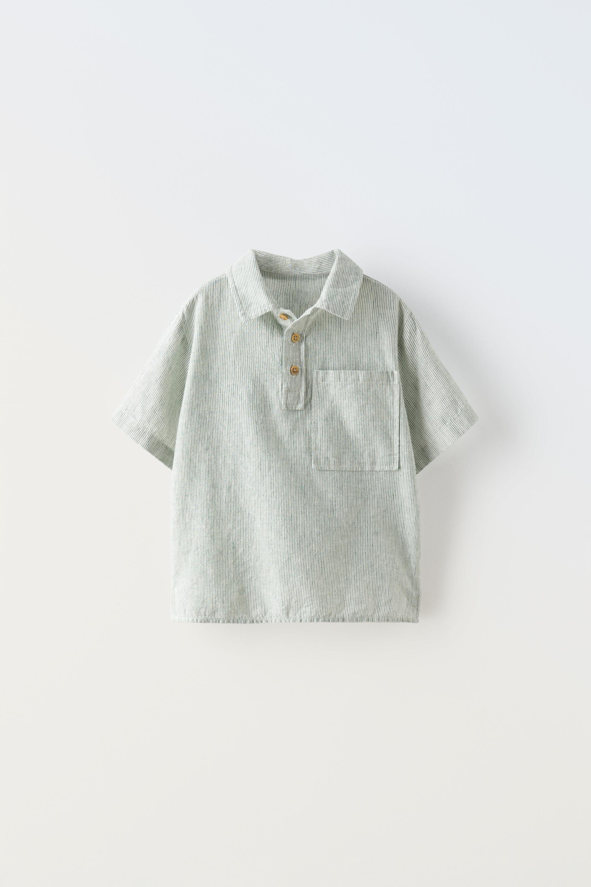 Детская Полу рубашка ZARA KIDS STRIPED WITH POLO COLLAR ZARA