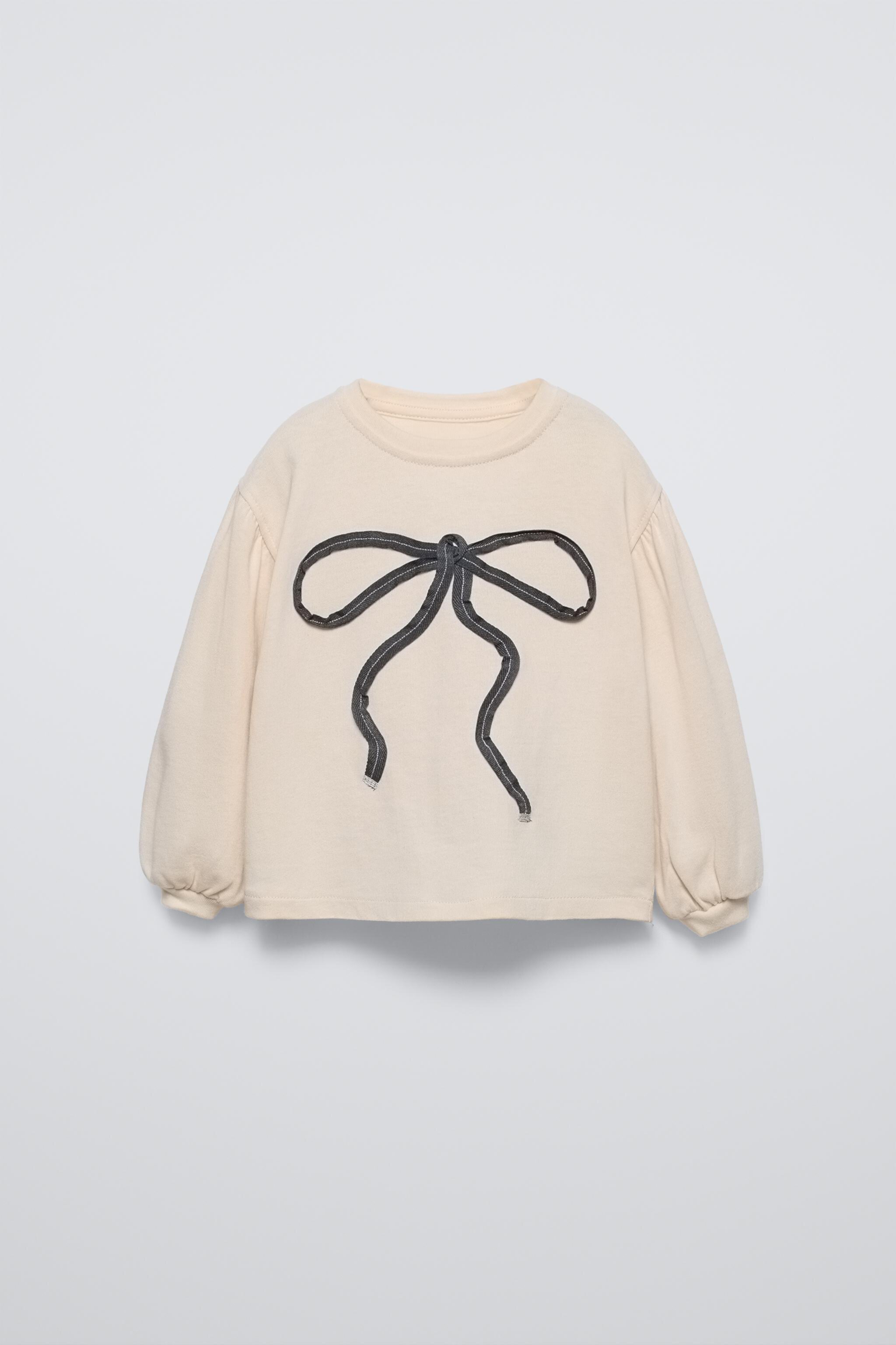 T-SHIRT WITH RIBBON APPLIQUE ZARA - ZARA KIDS