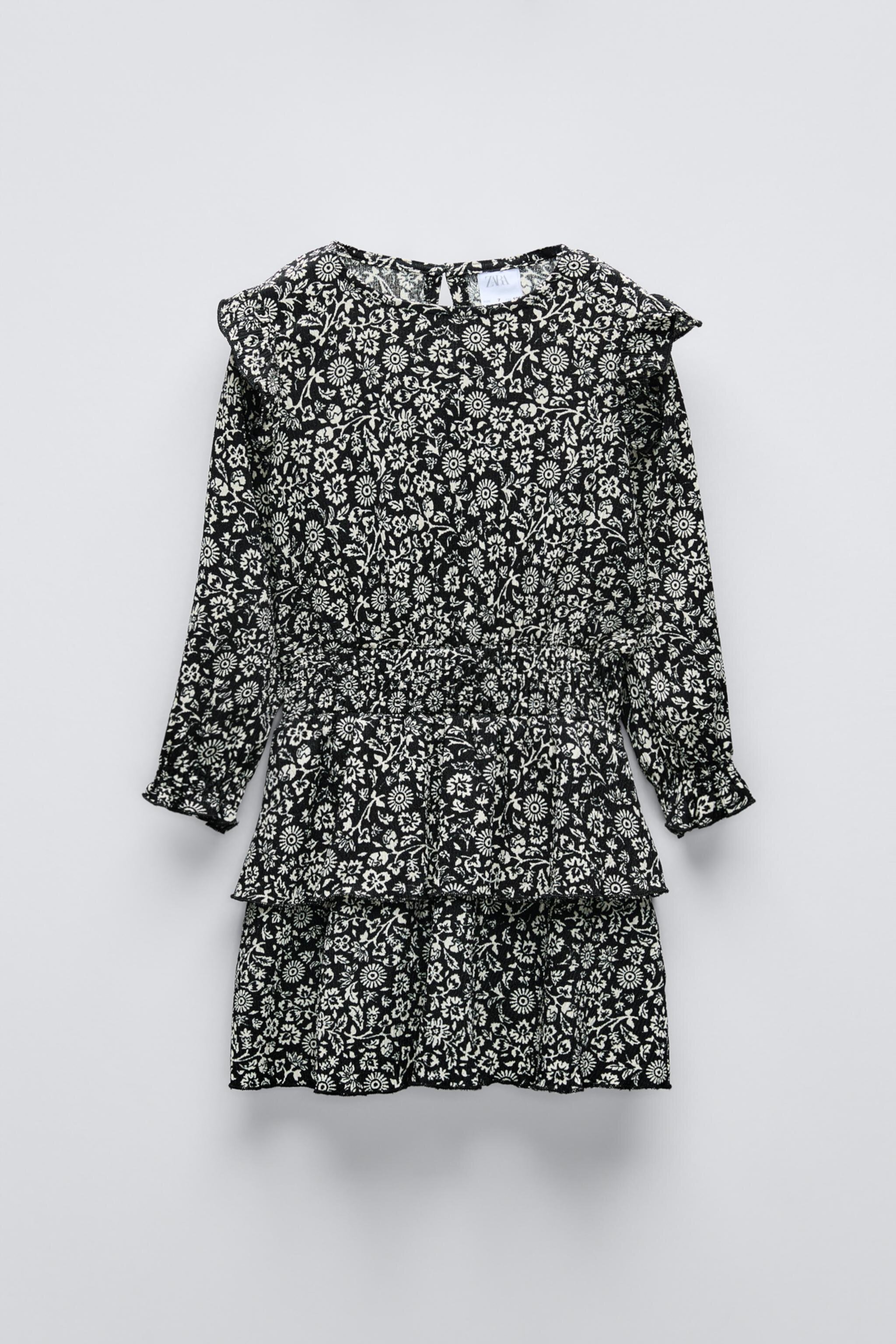 TEXTURED PRINT DRESS ZARA KIDS