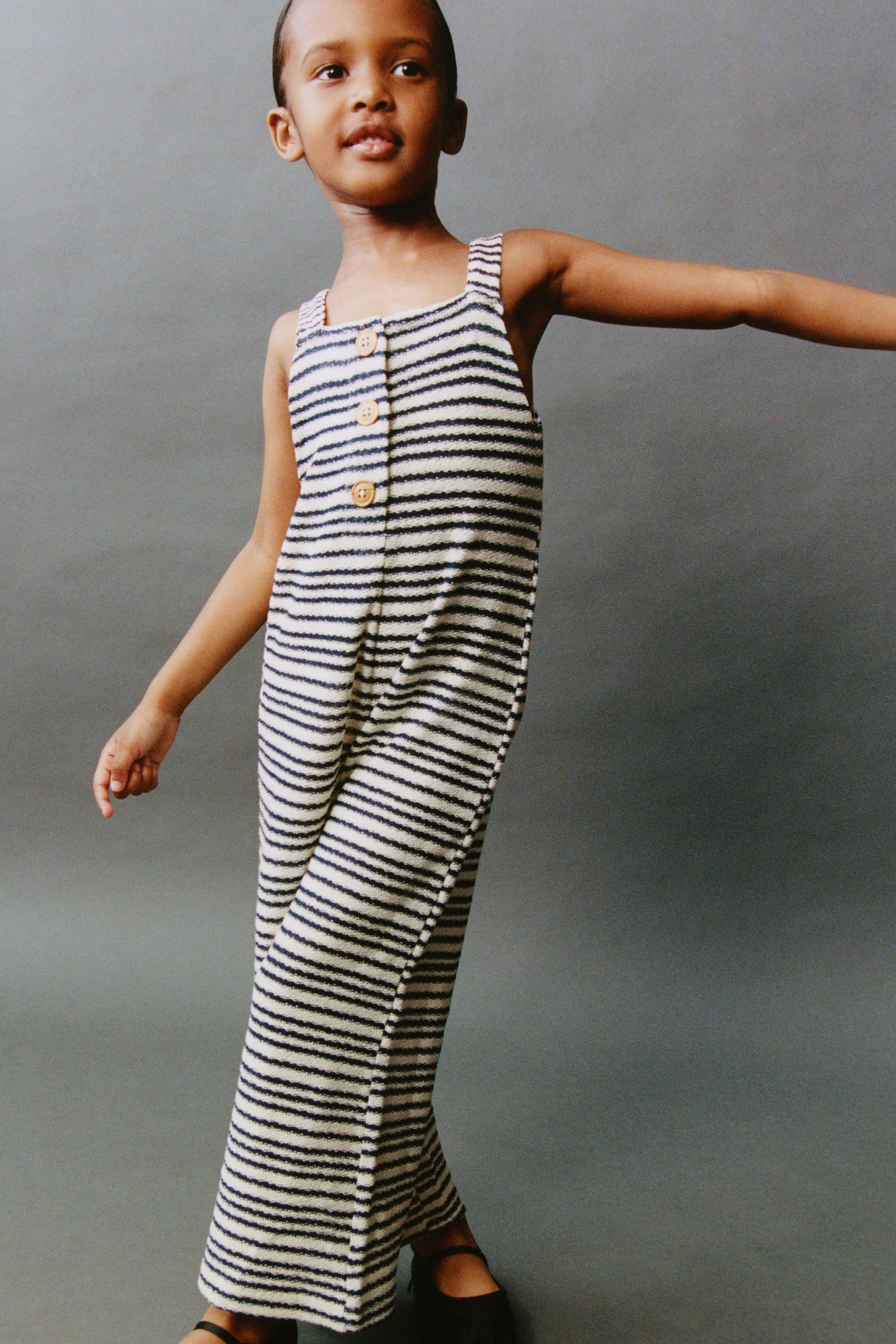 TEXTURED STRIPED JUMPSUIT ZARA KIDS