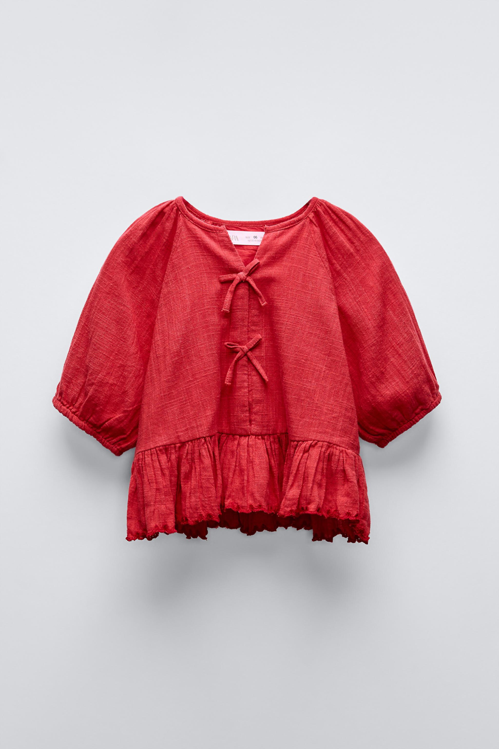  Блузка ZARA KIDS TIED BLOUSE ZARA