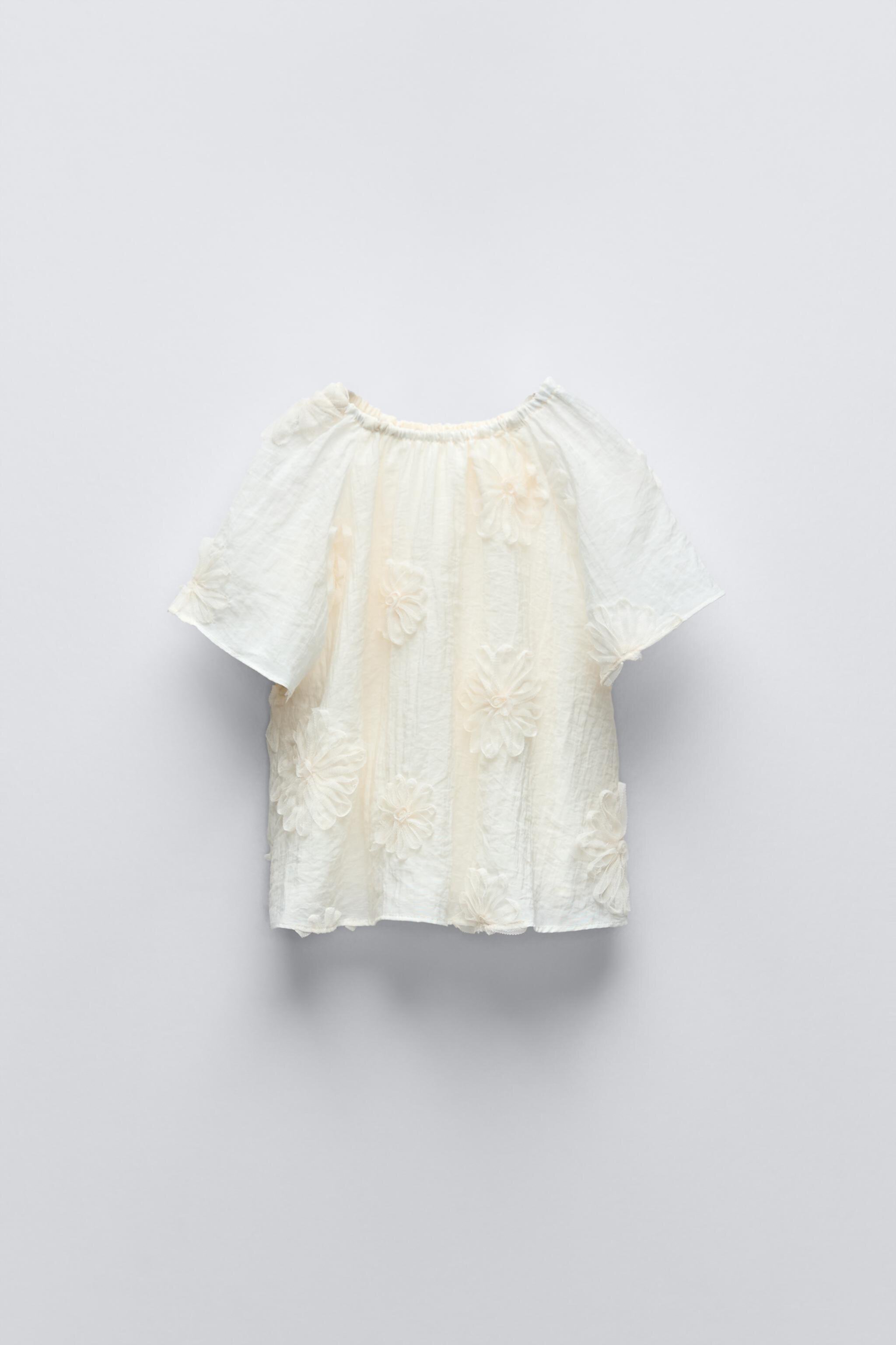 TULLE FLORAL SHIRT ZARA KIDS