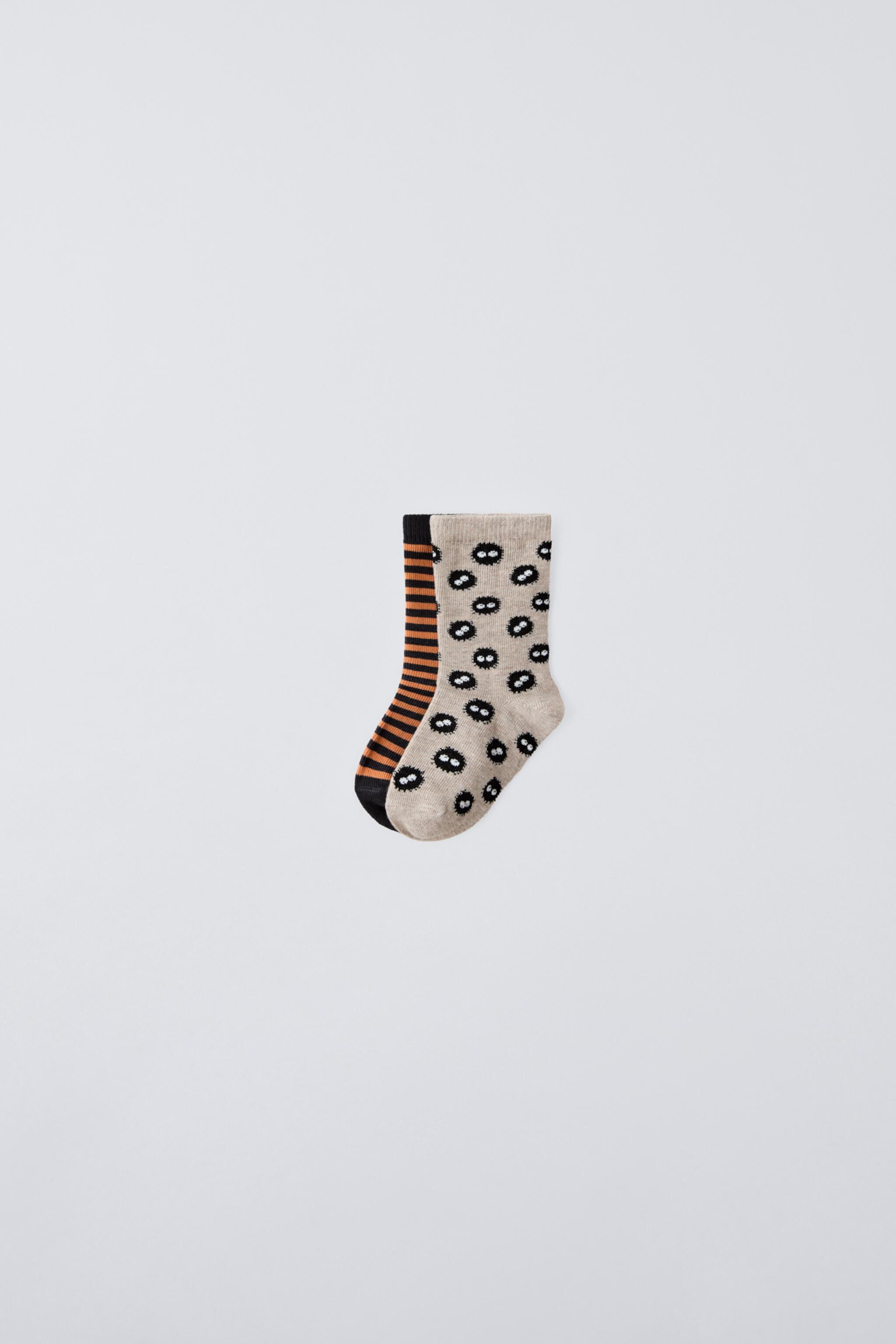 TWO-PACK OF STRIPES AND SPIDER SOCKS ZARA KIDS