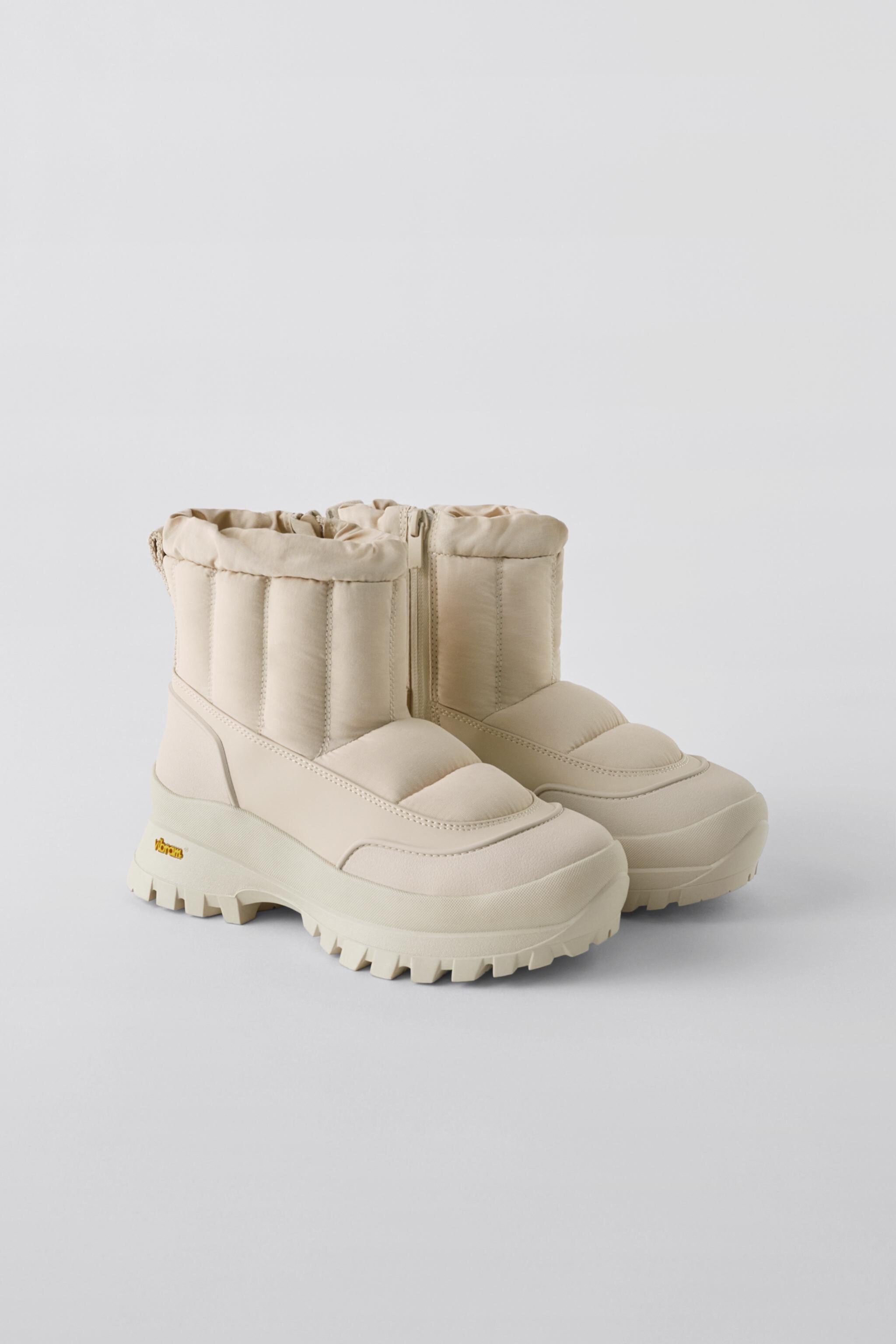 Детские Зимние Ботинки и Сапоги ZARA KIDS VIBRAM® Водонепроницаемые Стеганые Чулки ZARA