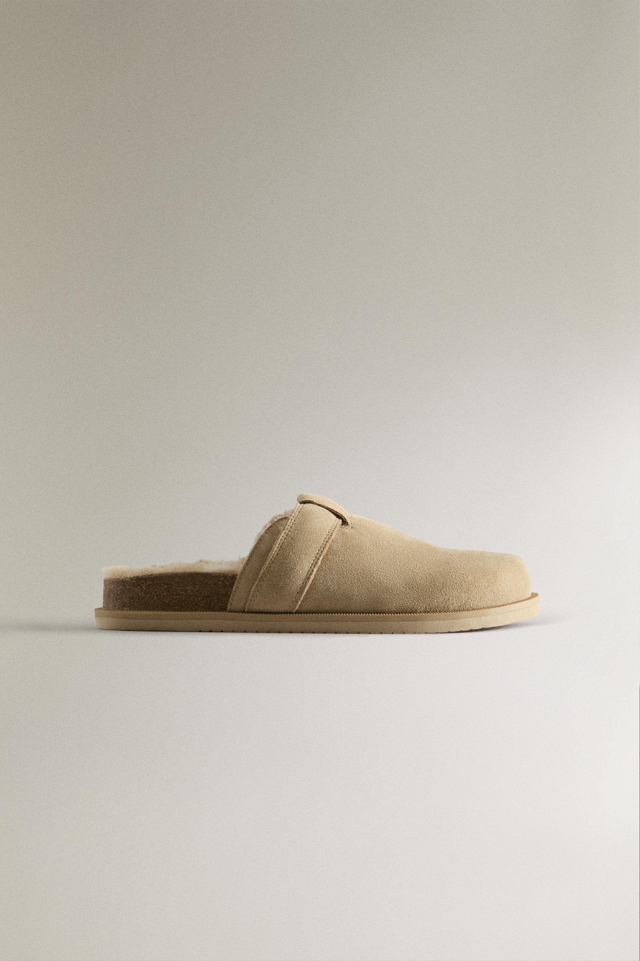 WARM LEATHER MULES Zara Home