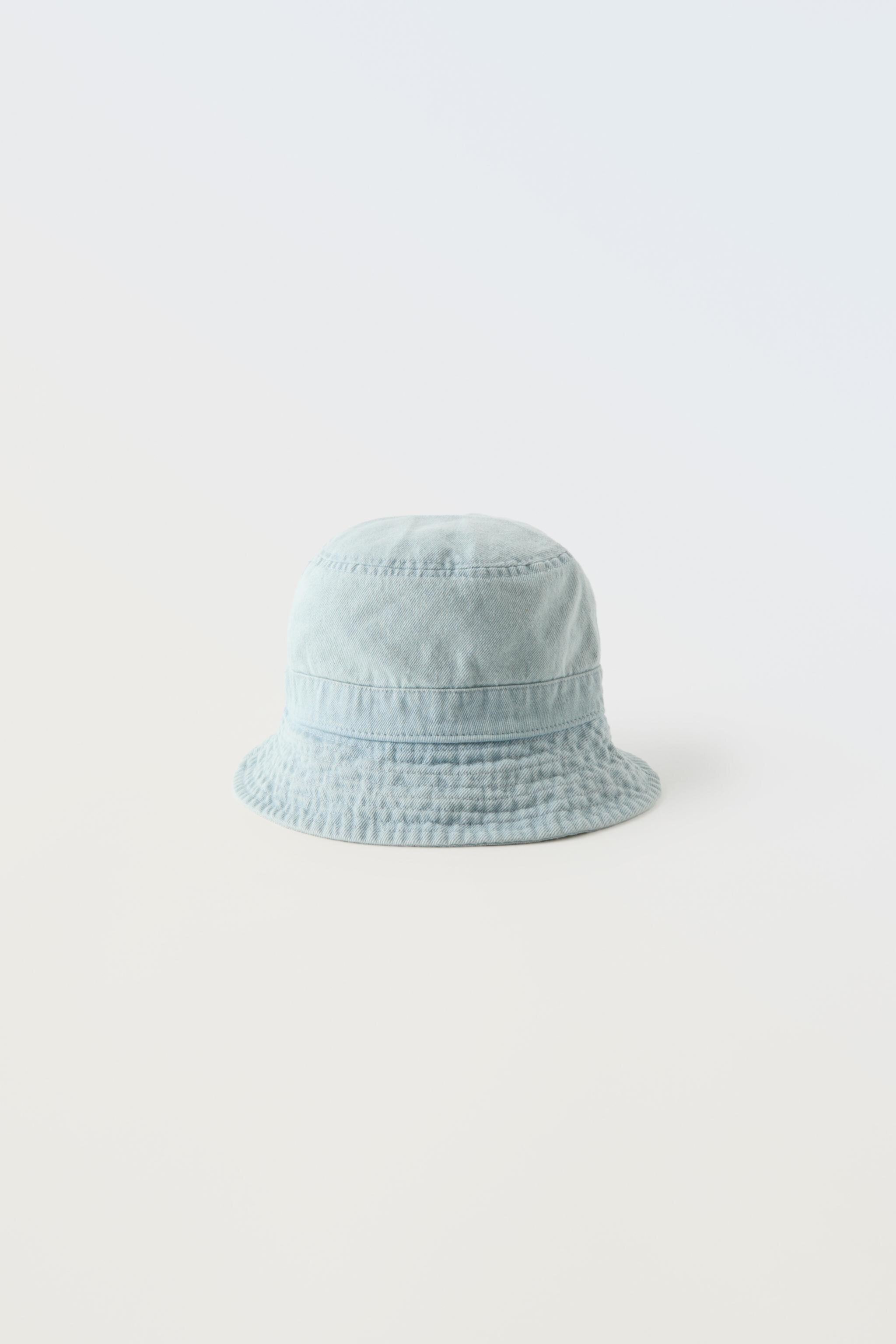 Панама ZARA WASHED DENIM BUCKET HAT ZARA