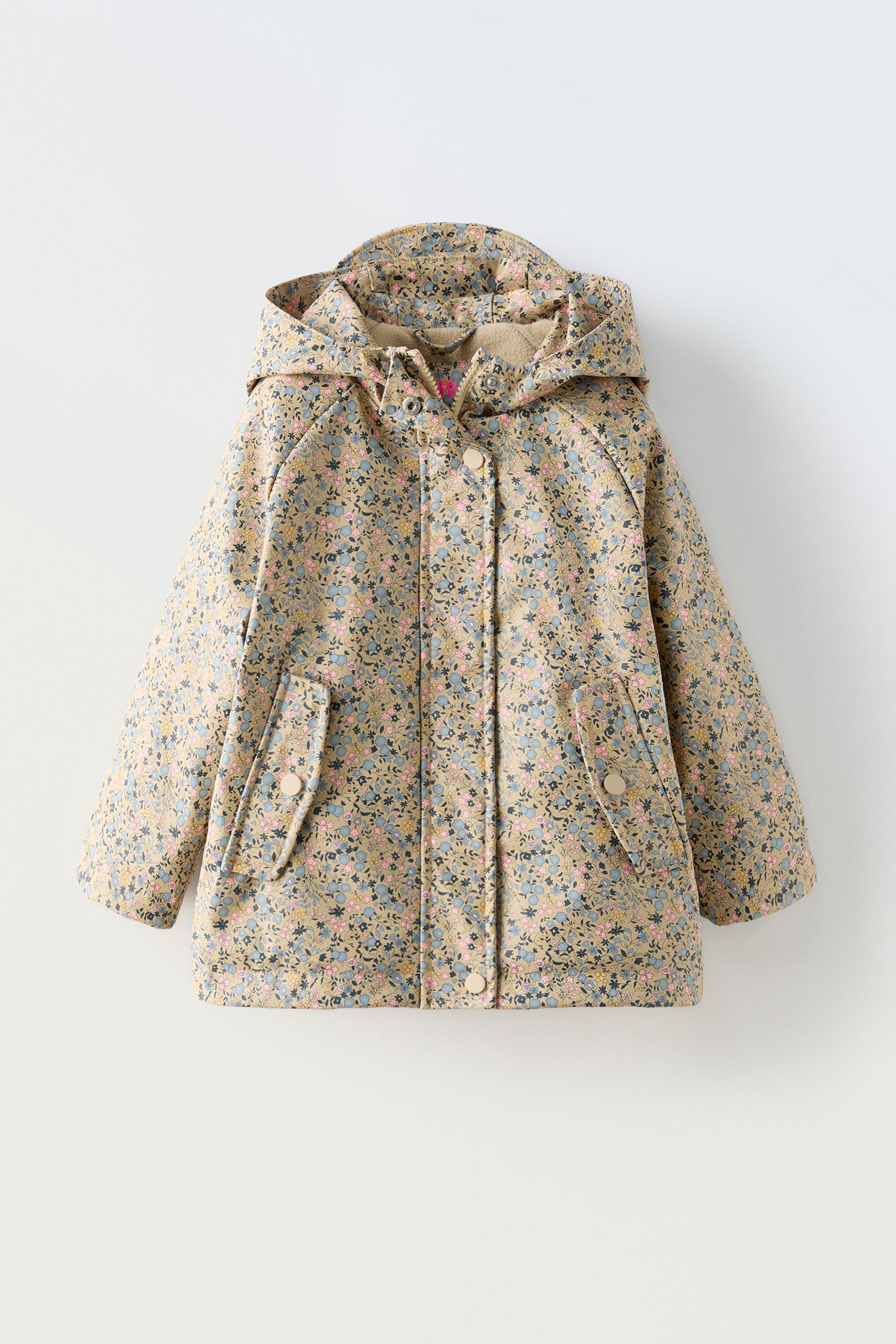 Детская Ветровка ZARA KIDS WATER REPELLENT LINED FLORAL ZARA