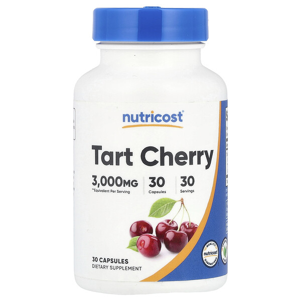 Tart Cherry, 3,000 mg, 30 Capsules (Капсулы) Nutricost