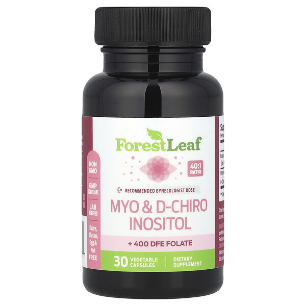 Myo & D-Chiro Inositol, 30 Vegetable Capsules (Растительные капсулы) Forest Leaf