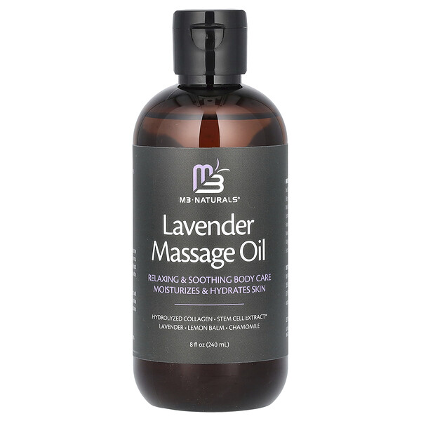 Lavender Massage Oil, 8 fl oz (240 ml) M3 Naturals