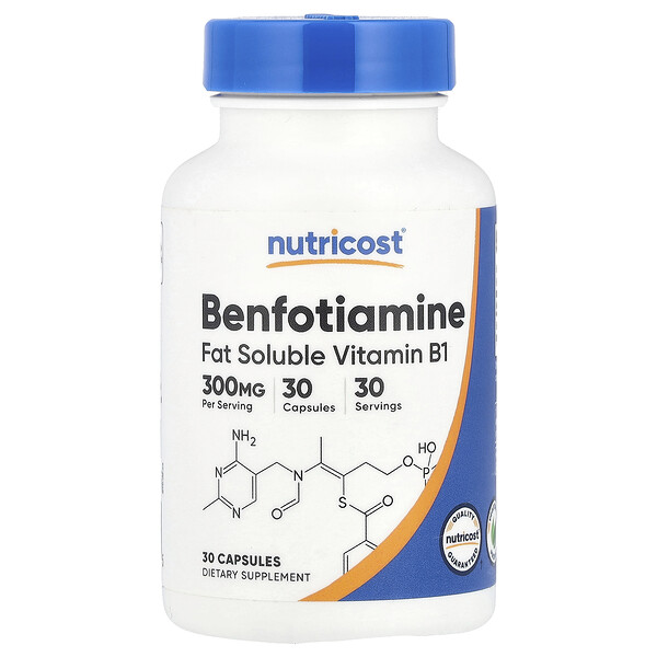 Benfotiamine, 300 mg, 30 Capsules Nutricost