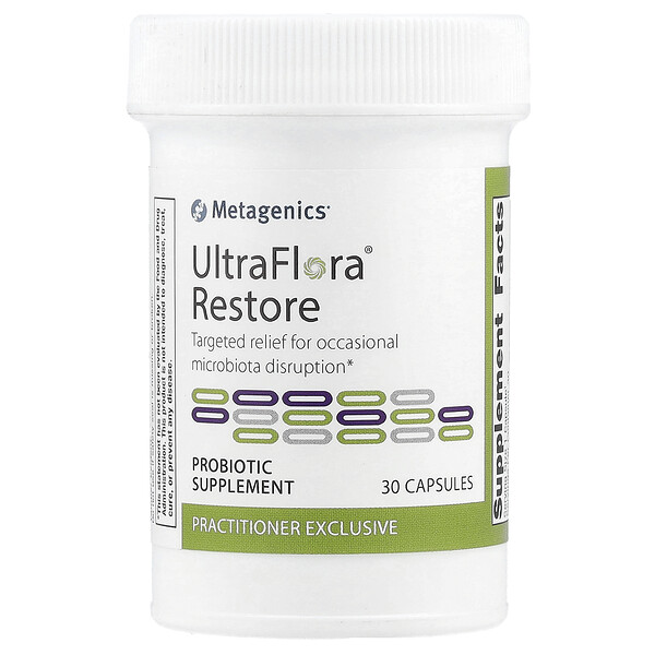 UltraFlora® Restore, 30 капсул пробиотик для поддержания микрофлоры Metagenics