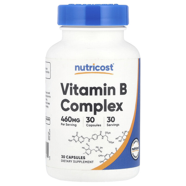 Vitamin B Complex, 30 Capsules (Капсулы) Nutricost