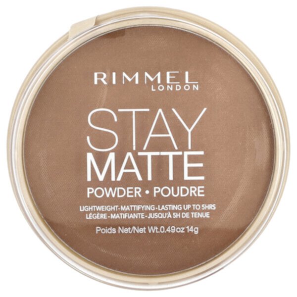 Stay Matte, Lightweight-Mattifying Powder, 031 Pecan, 0.49 oz (14 g) Rimmel London