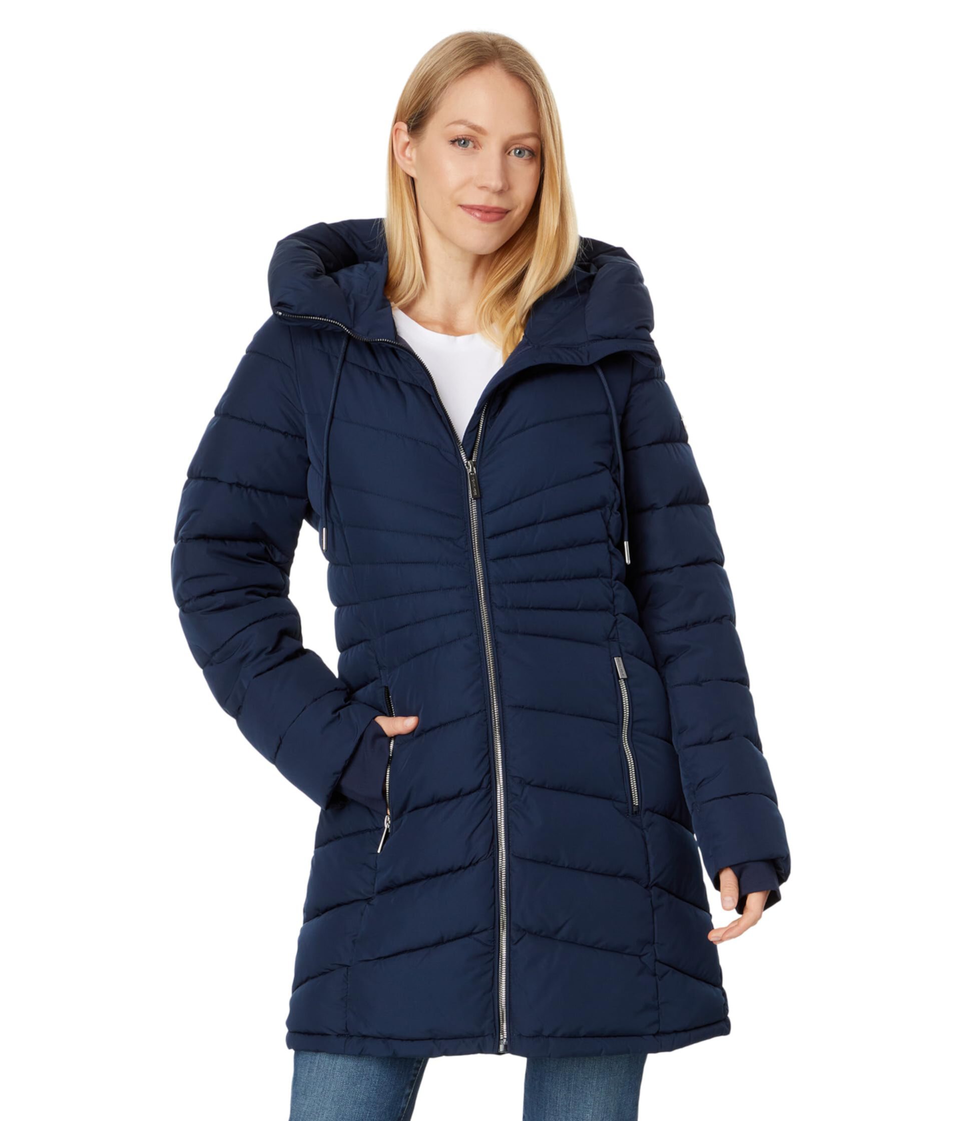 Женский Пуховик MICHAEL Michael Kors Zip Front Light Weight M426607BZ MICHAEL Michael Kors