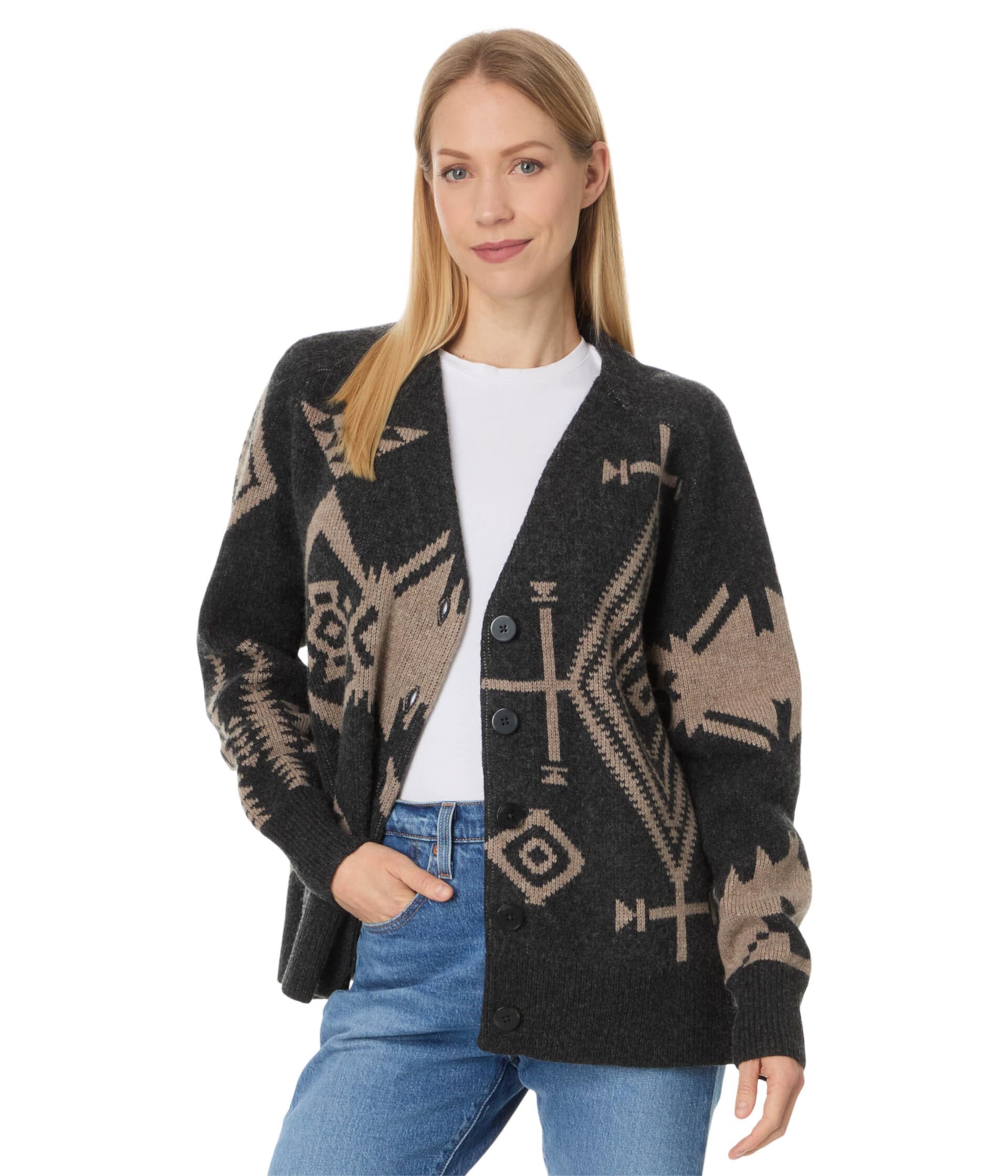 Oversized Graphic Cardigan Pendleton