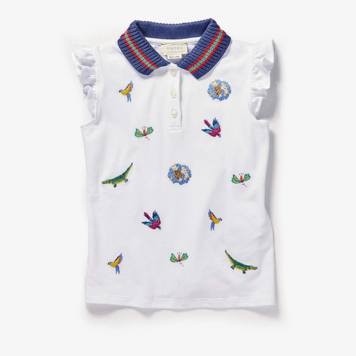 Детская Полосатая Поло GUCCI Polo 552147XJALQ GUCCI