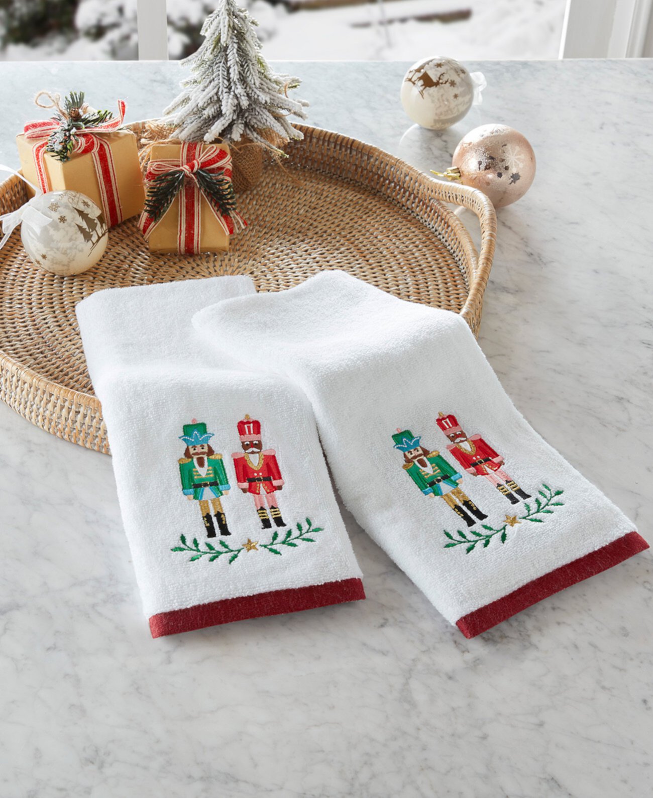 Nutcracker Embroidered 2-Pc. Hand Towel Set, Created for Macy's Holiday Lane