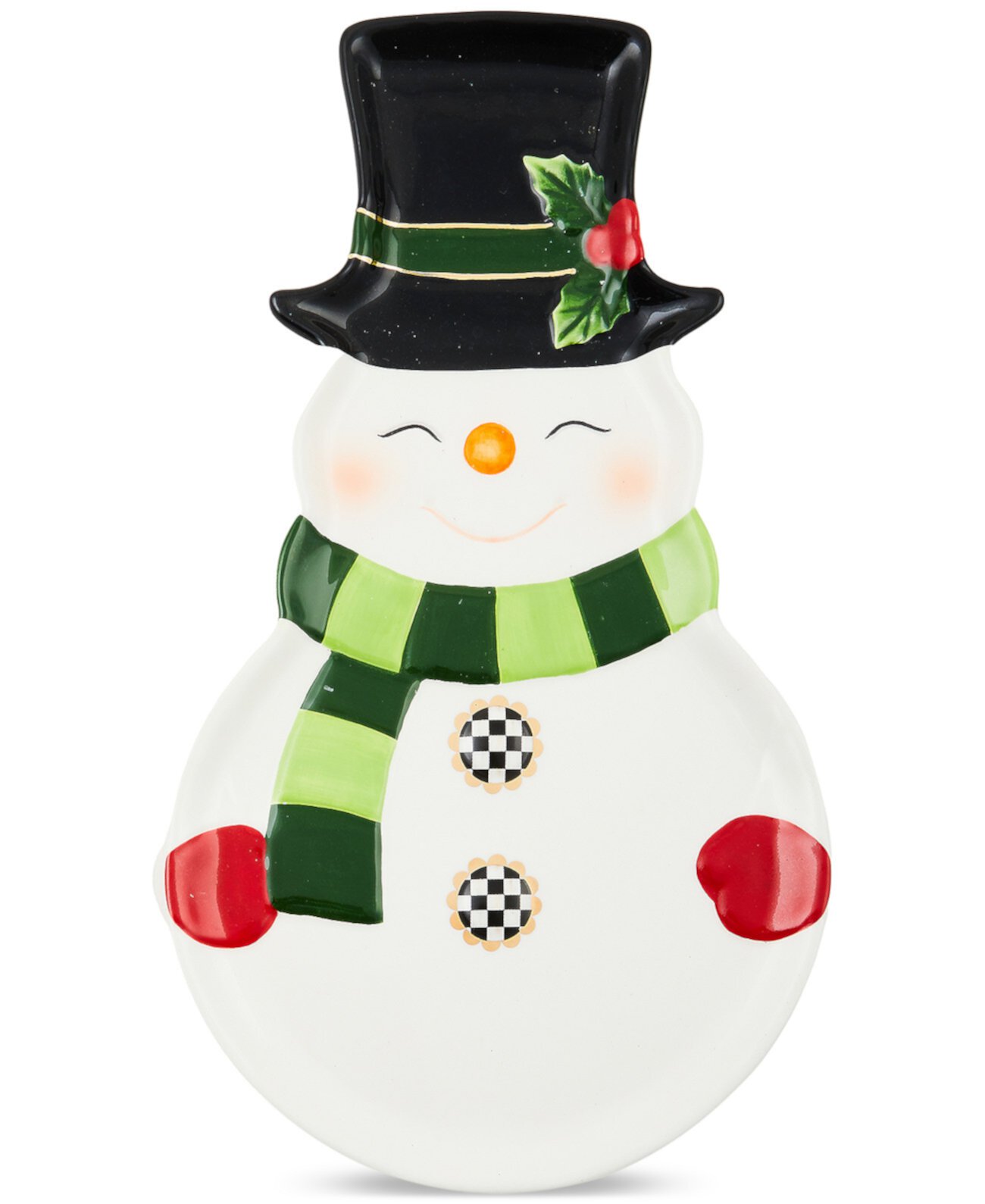 Cozy Christmas Snowman Cookie Plate MacKenzie-Childs