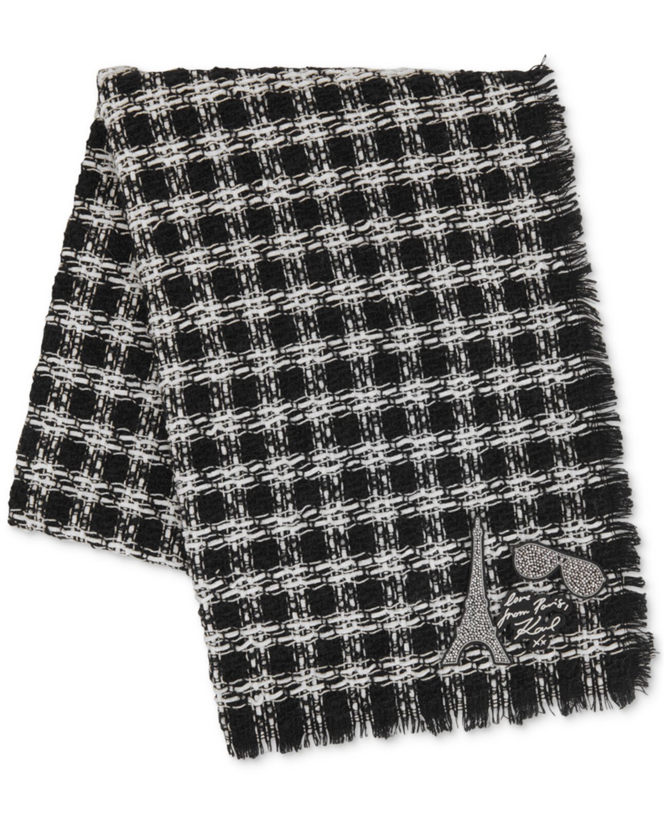 Длинный шарф Karl Lagerfeld Paris Women's Tweed Karl Lagerfeld Paris