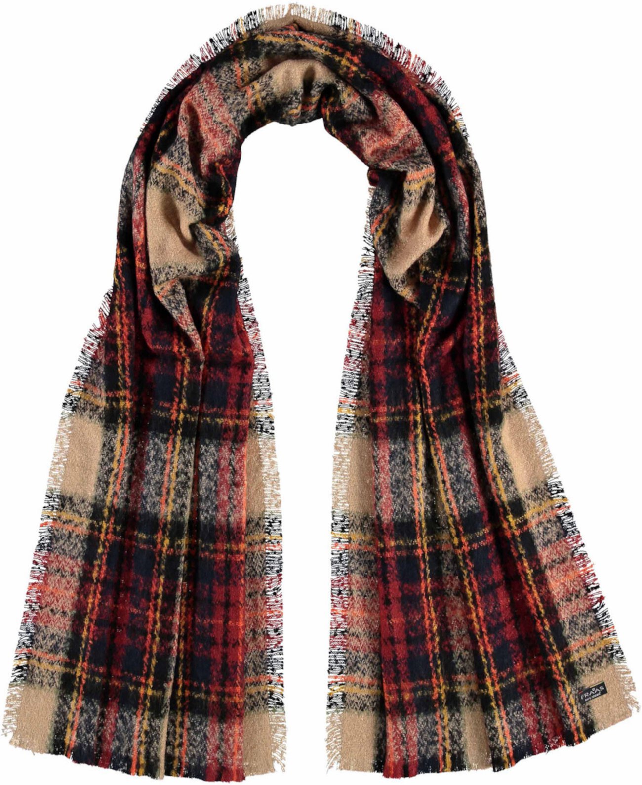 Длинный шарф FRAAS Tartan Boucle Oversized Wrap FRAAS