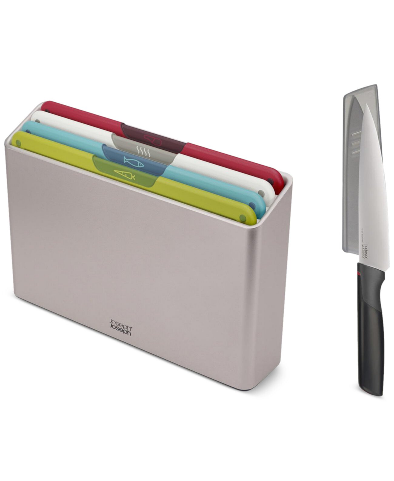 Folio Icon 4-piece Chopping Board Set with Chef's Knife Joseph Joseph