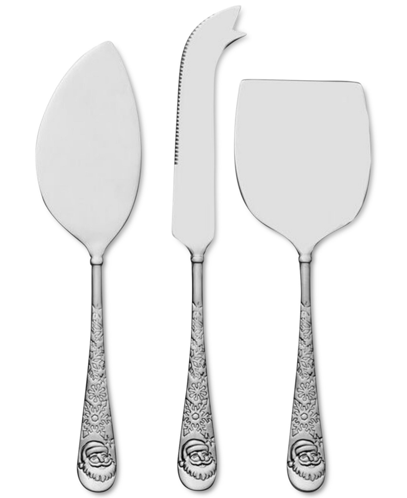 3 Piece Stainless Steel Santa Cheese Set Towle