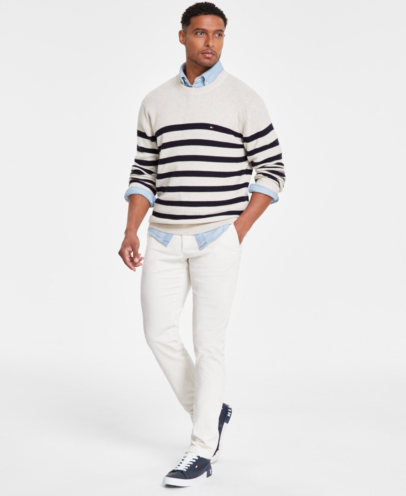 Мужской Свитер Tommy Hilfiger Textured Knit Stripe Tommy Hilfiger