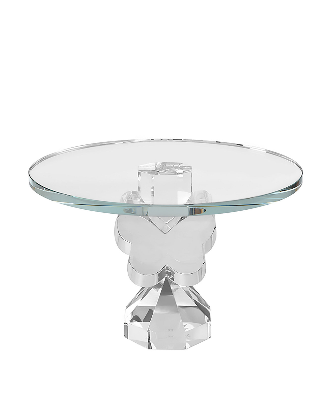 Crystal Butterfly Cake Plate, 9'' D Lainy Home