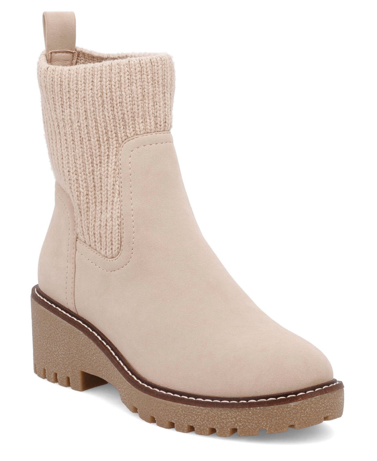 Women's Kara Knit Cuff Lug Sole Chelsea Booties MIA