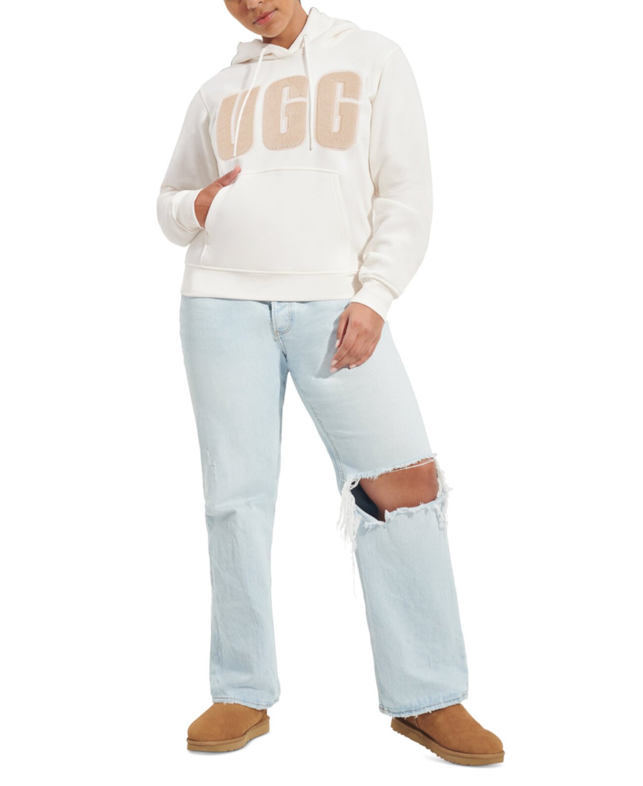 Женское Худи UGG Классический Оверсайз Логотип UGG