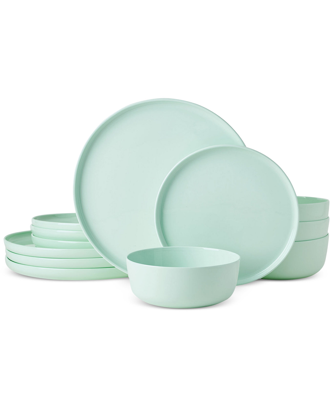 Samantha Mint Green 12 Pc. Dinnerware Set, Service for 4 MIKASA