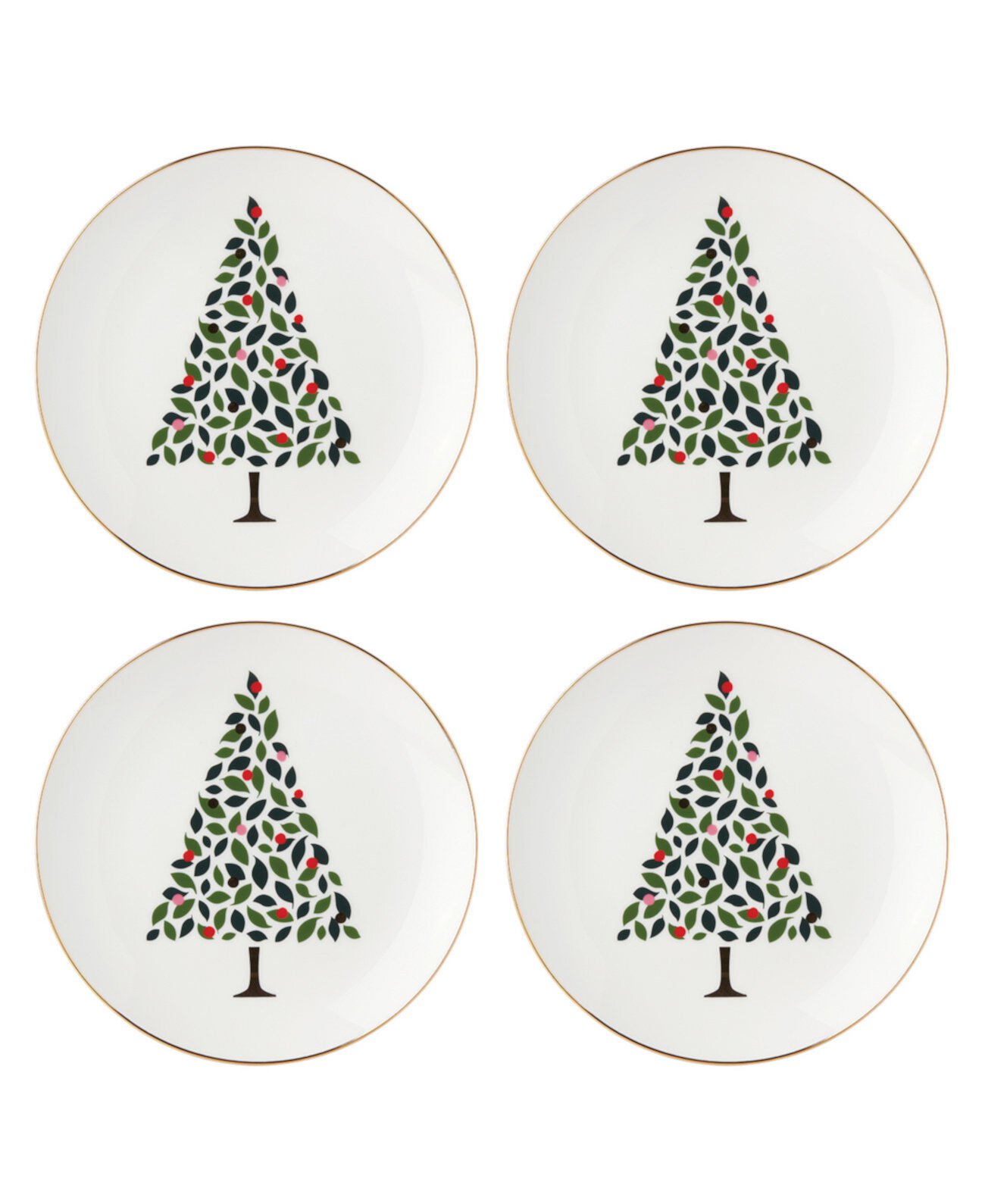 Evergreen 4-Piece Accent Plates Kate Spade New York