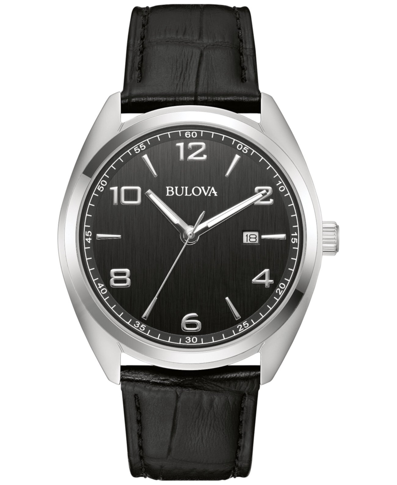 Смарт часы Bulova Чёрные кожаные Bulova