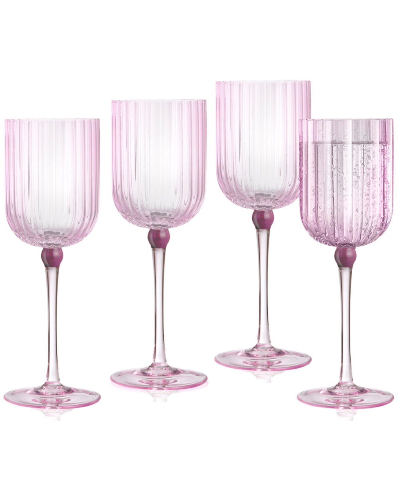 Cranberry All Purpose Wine Glasses, Set of 4 Qualia Glass