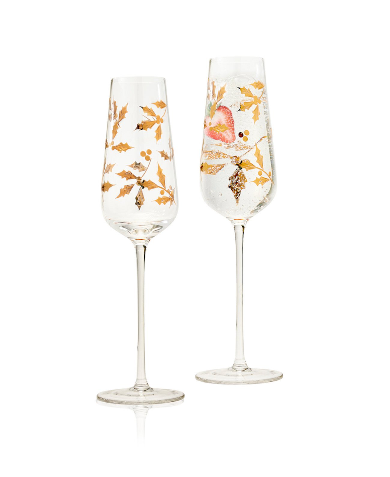 Classic Champagne Flutes, Set of 2 Qualia Glass