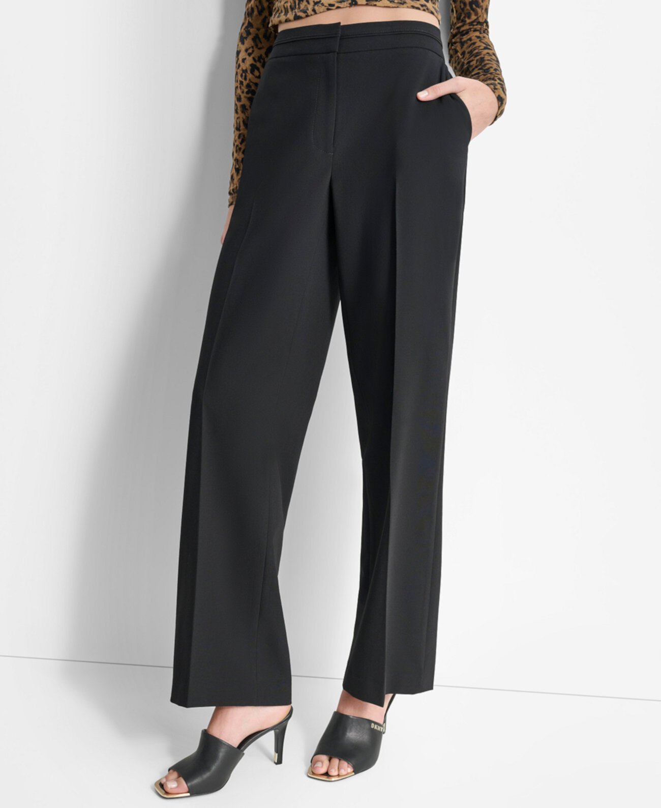 Женские Классические брюки DKNY Wide-Leg DKNY