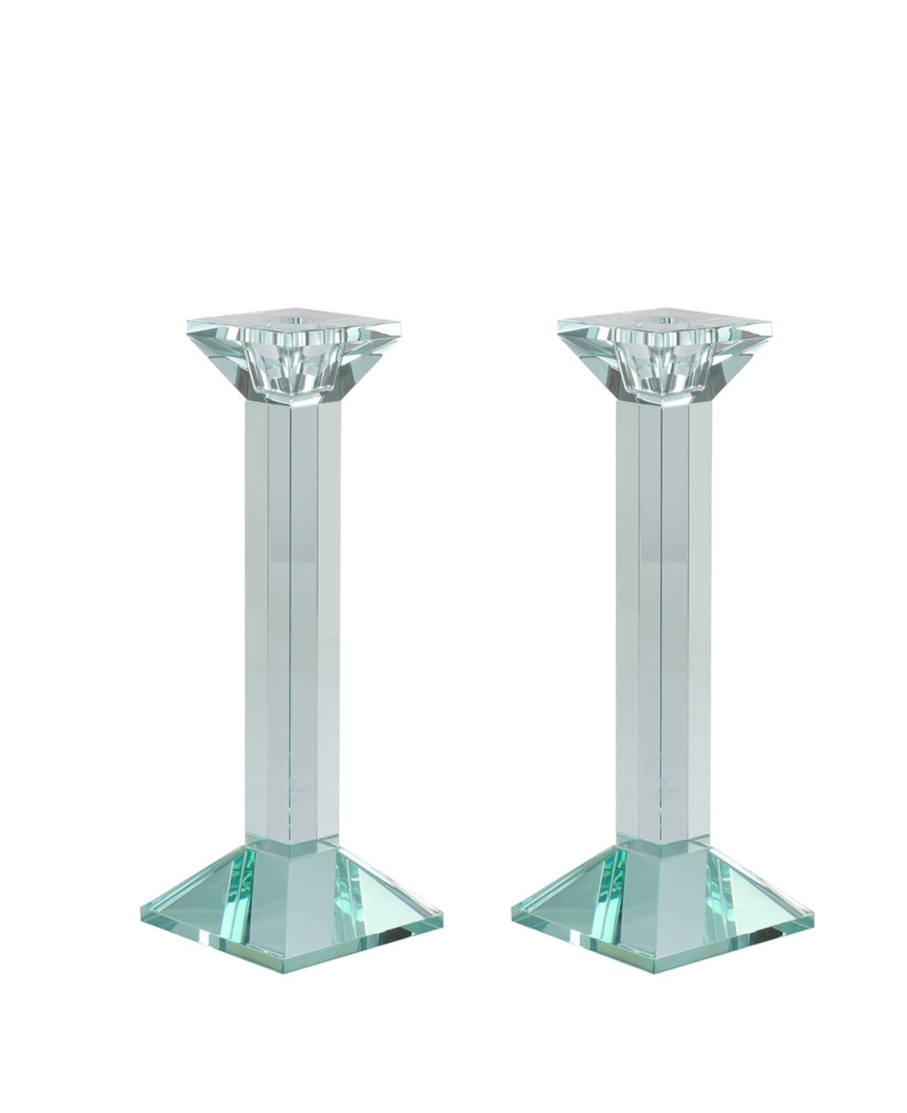 Pair of 9" Classy Crystal Candlesticks, Set of 2 Lainy Home