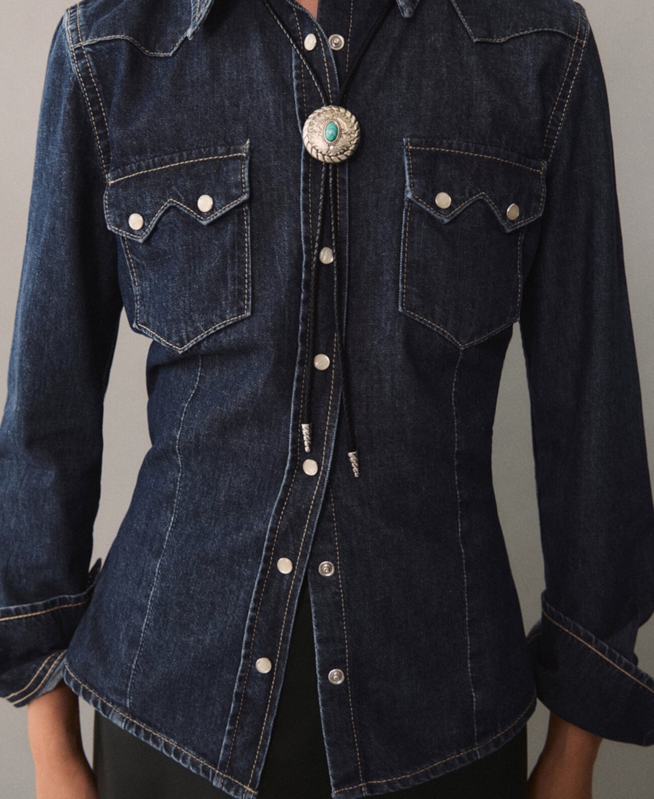 Women's Chest-Pocket Denim Shirt MANGO